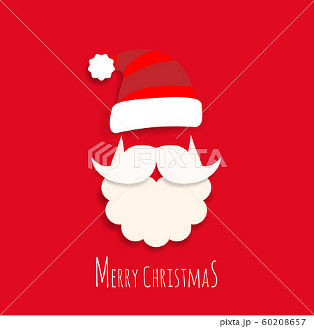 vector cute Santa Claus cartoon with text Merry Christmas on red background for Christmas wallpaper background vector cute Santa Claus cartoon with text Merry Christmas on red background for Christmas wallpaper background 60208657
