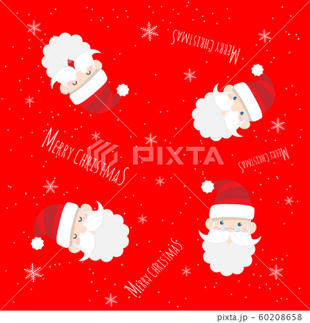 vector cute Santa Claus cartoon with text Merry Christmas pattern on red background for Christmas wallpaper background vector cute Santa Claus cartoon with text Merry Christmas pattern on red background for Christmas wallpaper background 60208658