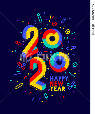 2020, Happy New Year. Greeting card Happy New Year 2020 2020, Happy New Year. Greeting card Happy New Year 2020 60209775