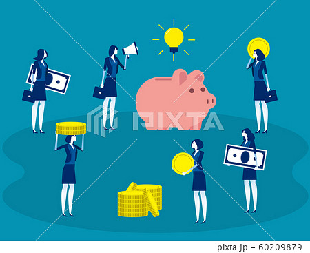 Crowdfunding project. Concept business vector Crowdfunding project. Concept business vector 60209879