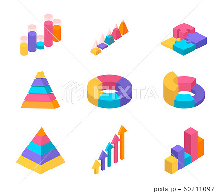 Chart elements flat vector illustrations set Chart elements flat vector illustrations set 60211097