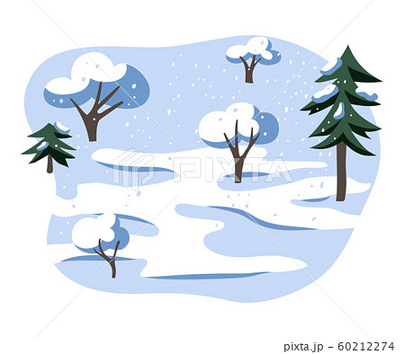 Winter landscape flat vector illustration 60212274
