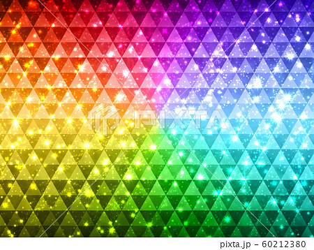 ゴージャスな光の背景 カラフルな三角形のイラスト素材