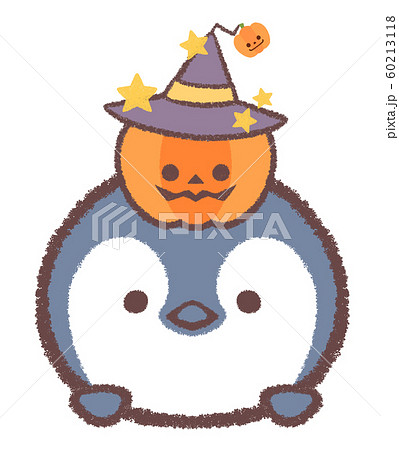 ペンギンヒナ10月ハロウィン-カボチャと帽子 60213118