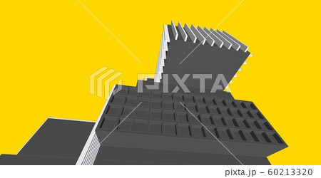 3D illustration architecture building perspective 3D illustration architecture building perspective 60213320