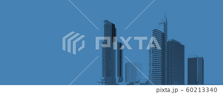 Modern architecture wireframe. Concept of urban 60213340