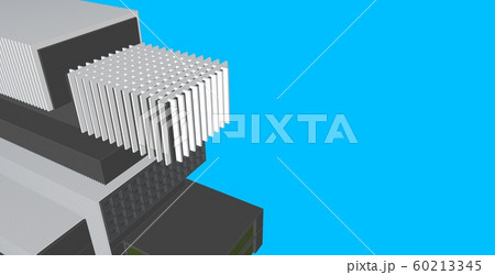 3D illustration architecture building perspective 3D illustration architecture building perspective 60213345