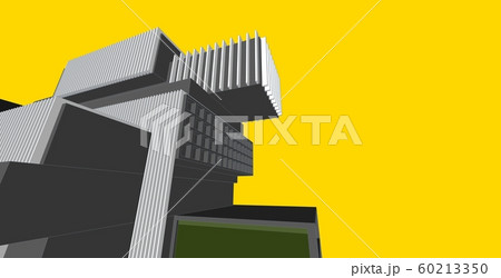 3D illustration architecture building perspective 60213350