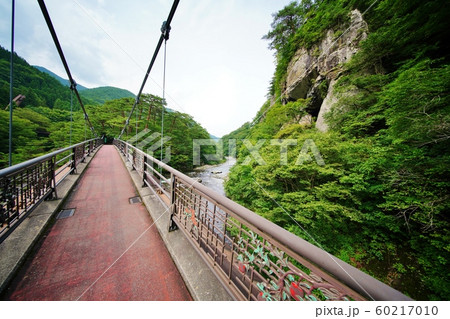 吹割渓谷の浮島橋 吹割渓谷の浮島橋 60217010