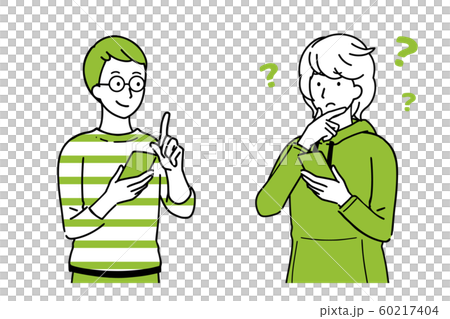 スマホを持ちながら会話をする男性達 スマホを持ちながら会話をする男性達 60217404