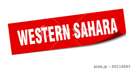 Western Sahara sticker. Western Sahara red square 60218065