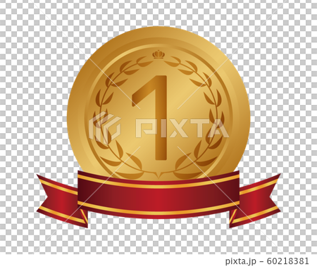 Crown number ribbon ribbon laurel ranking medal gold medal 60218381