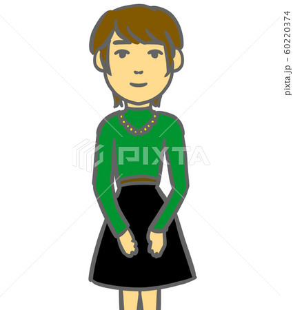 立っている女性 立っている女性 60220374