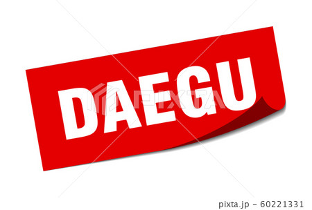 Daegu sticker. Daegu red square peeler sign 60221331