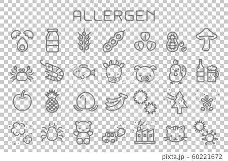Allergen icon set 60221672