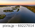 Aerial view Ormond Beach Washington Park where river meets the sea 60227014