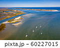 Aerial view Saint Augustine where canal meets the sea 60227015