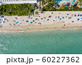 Aerial view of people having a good time on the beach in Miami beach 60227362