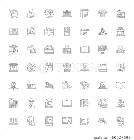 Library linear icons, signs, symbols vector line illustration set Library linear icons, signs, symbols vector line illustration set 60227698