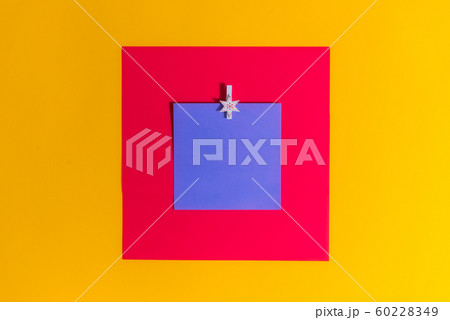 Blank blue square reminder memo note for writing Blank blue square reminder memo note for writing 60228349