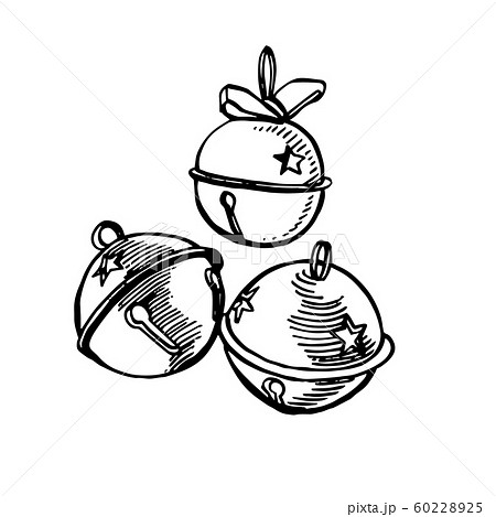 Christmas Jingle Bells. Hand drawn illustration. New year and Christmas design elements. Greeting card invitation with xmas graphic. Vintage illustration. Christmas Jingle Bells. Hand drawn illustration. New year and Christmas design elements. Greeting card invitation with xmas graphic. Vintage illustration. 60228925