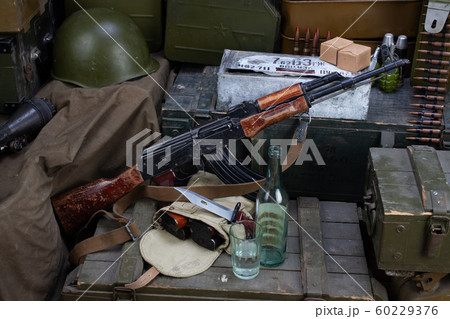 Kalashnikov AK 47 with ammunitions  60229376
