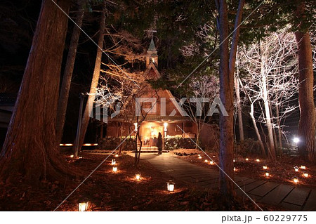 軽井沢のクリスマスの灯り 60229775