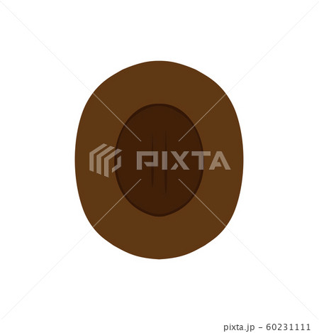 Cowboy hat brown top view icon. Person male 60231111
