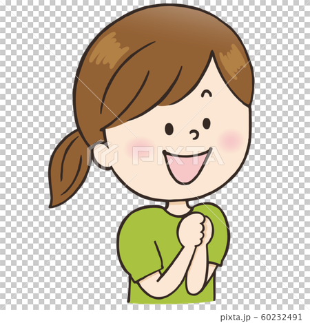 表情_うれしい(女性) 表情_うれしい(女性) 60232491