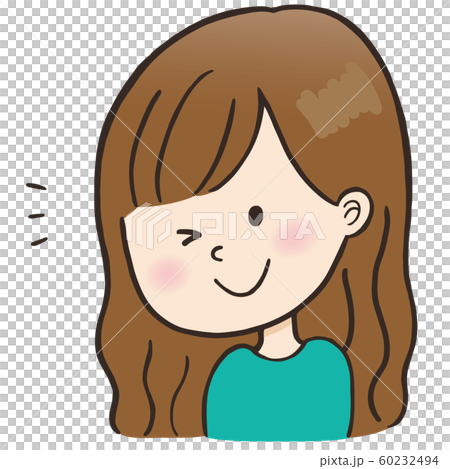 表情＿ウィンク（女の子） 60232494