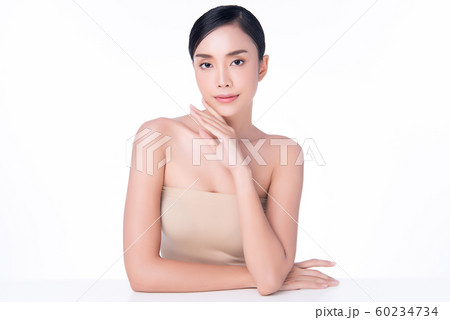 Beautiful Young Asian Woman with Clean Fresh Skin. Beautiful Young Asian Woman with Clean Fresh Skin. 60234734