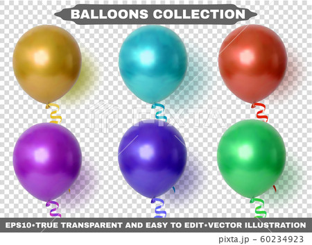 Helium multi colored and realistic glossy balloons Helium multi colored and realistic glossy balloons 60234923