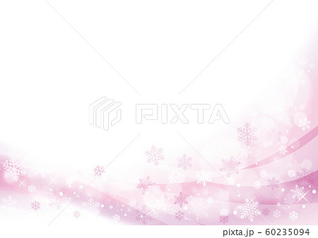 雪と光 冬の背景 ピンクのイラスト素材