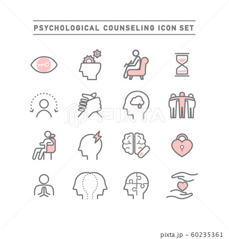 PSYCHOLOGICAL COUNSELING ICON SET 60235361