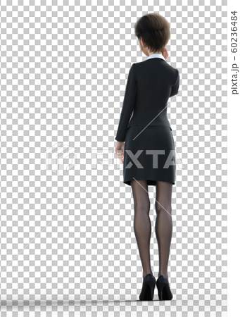 ポーズするビジネススーツの女性 perming3DCGイラスト素材 ポーズするビジネススーツの女性 perming3DCGイラスト素材 60236484