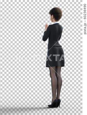 ポーズするビジネススーツの女性 perming3DCGイラスト素材 ポーズするビジネススーツの女性 perming3DCGイラスト素材 60236490