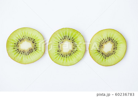 Fresh kiwi on the white background Fresh kiwi on the white background 60236783