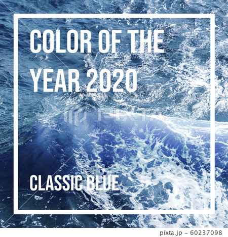 Sea waves in the classic blue color of the year Sea waves in the classic blue color of the year 60237098