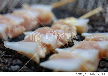 焼鳥_炭火焼き(炭焼き・網焼き・七輪・一人・宅飲み・バーベキュー・BBQ・焼肉 焼鳥_炭火焼き(炭焼き・網焼き・七輪・一人・宅飲み・バーベキュー・BBQ・焼肉 60237911