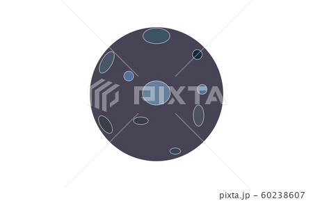 Vector - Moon planet vector illustration. Monochrome Moon icon Vector - Moon planet vector illustration. Monochrome Moon icon 60238607