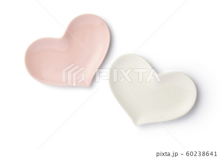 ハート皿 白とピンク ハート皿 白とピンク 60238641
