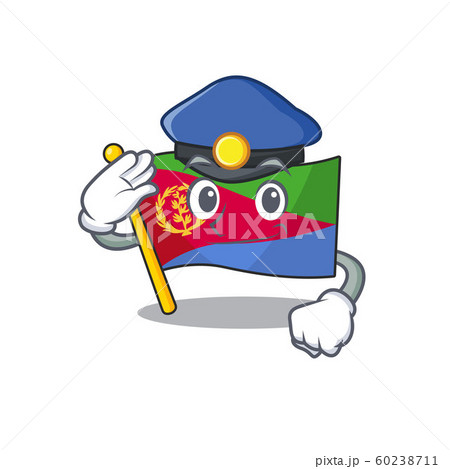 Flag eritrea Cartoon character dressed as a Police officer Flag eritrea Cartoon character dressed as a Police officer 60238711