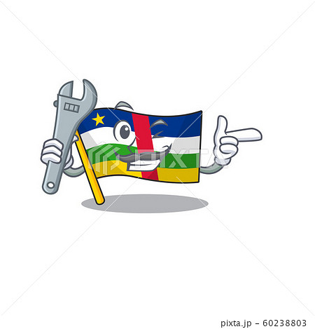 Professional Mechanic flag central african mascot cartoon character style Professional Mechanic flag central african mascot cartoon character style 60238803