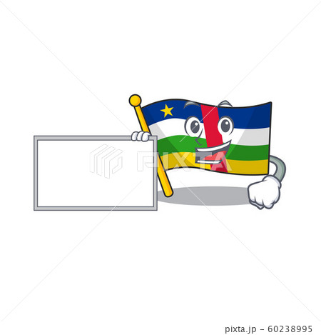 Flag central african with board cartoon Character design style Flag central african with board cartoon Character design style 60238995