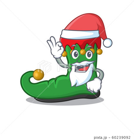 Elf shoes in Santa cartoon character design 60239092