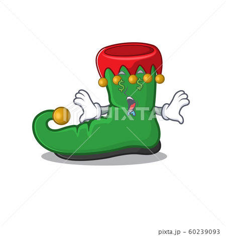 Elf shoes with Money eye cartoon character style 60239093