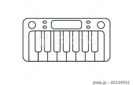 Keyboard musical tools vector icon.	 60239502