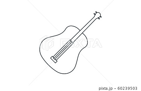 Guitar icon vector, Acoustic musical instrument sign Isolated on white background. 60239503