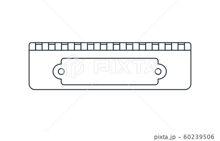 Harmonica vector icon on white background. Flat vector harmonica icon symbol sign from modern music collection for mobile concept and web apps design. 60239506