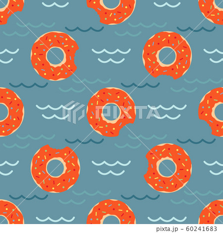 Vector seamless swimming pool float rings pattern Vector seamless swimming pool float rings pattern 60241683